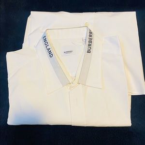 Men’s Burberry White Button Down Coller Shirt